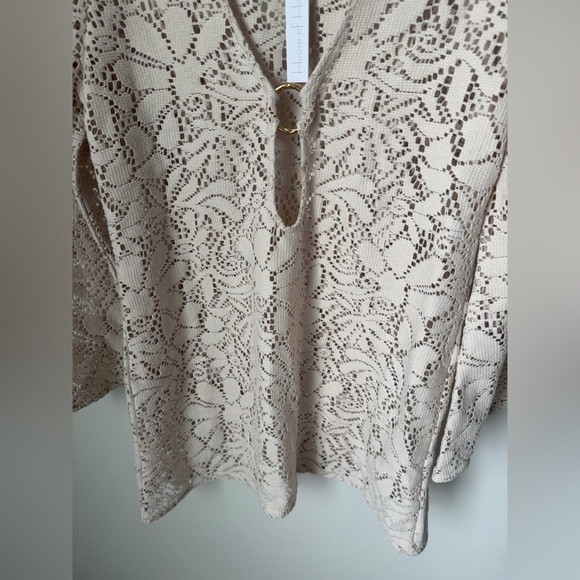 House of Harlow 1960 Cream Lace cover up dres - Picture 2 of 4